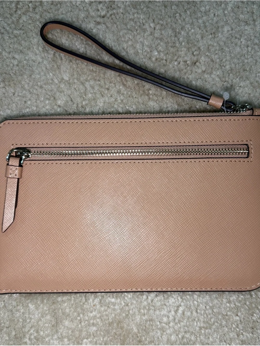 Kate Spade New York Lucy blush pink L-zip wristlet card wallet saffiano leather